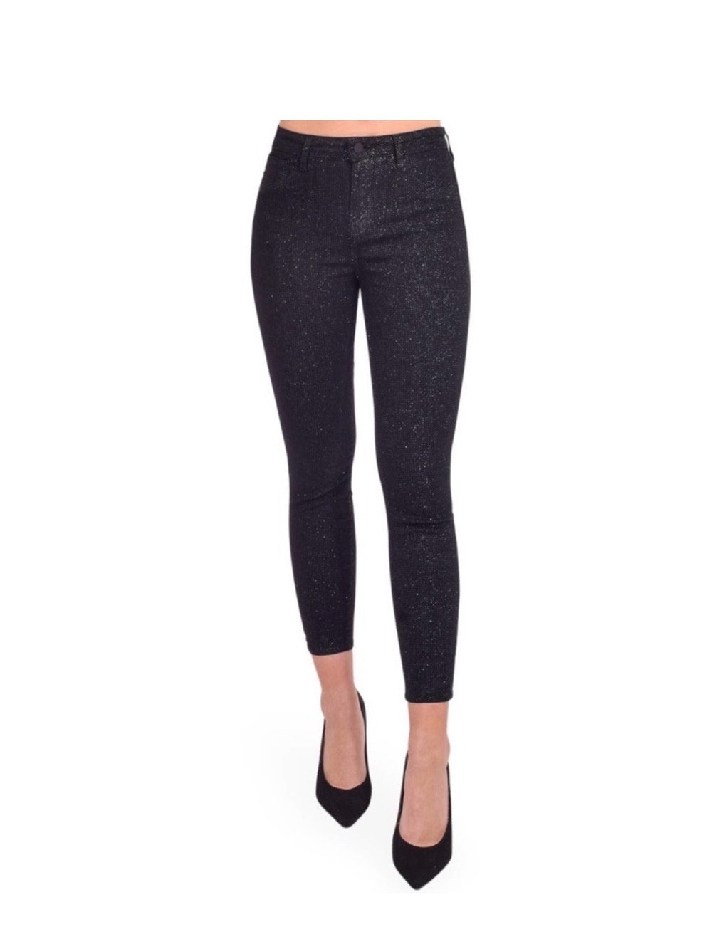 LAgence Margot High Rise Skinny Black Silver Check Shimmer Jeans
28 - Picture 2 of 9